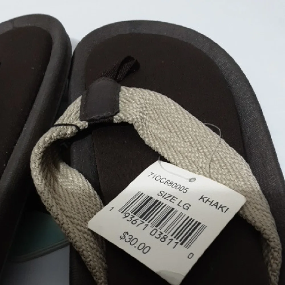 Ocean + Coast Brown Men's LG Flip‎ Flops NWT